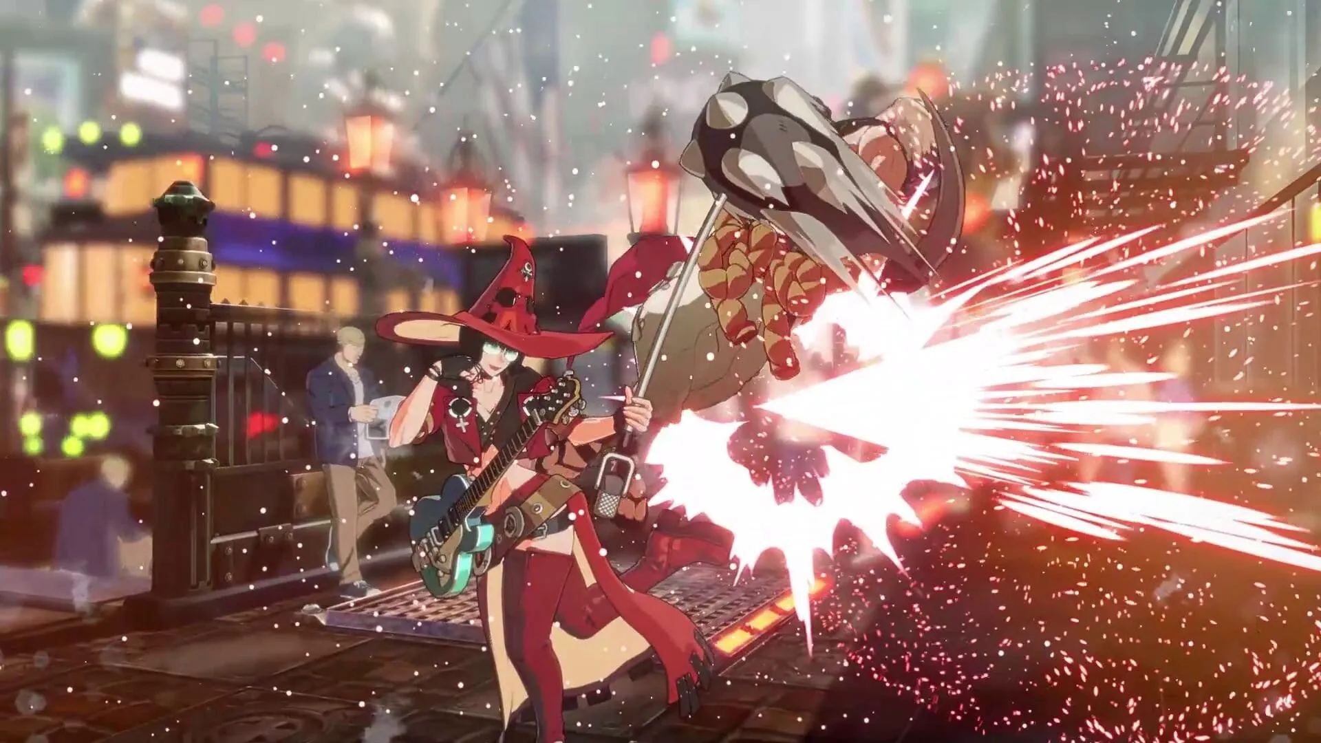 Two Guilty Gear Strive characters fighting