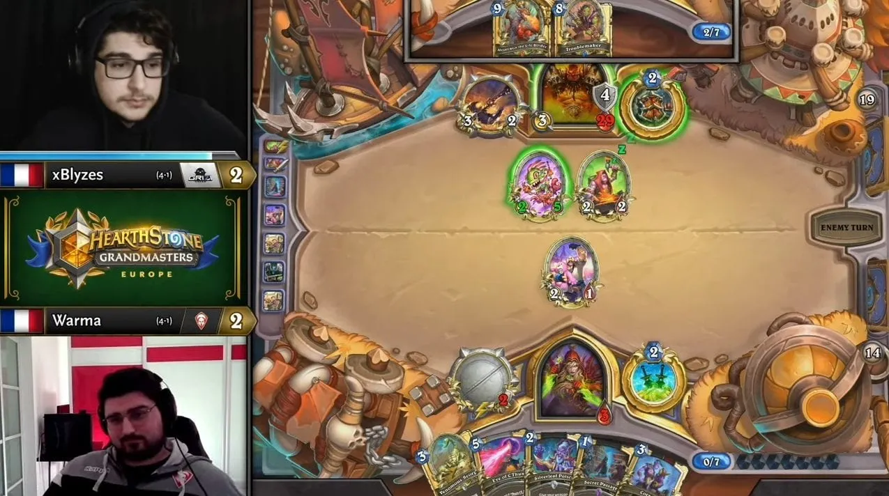 Hearthstone Grandmasters Week 7 crowns posesi, xBlyzes and muzzy
