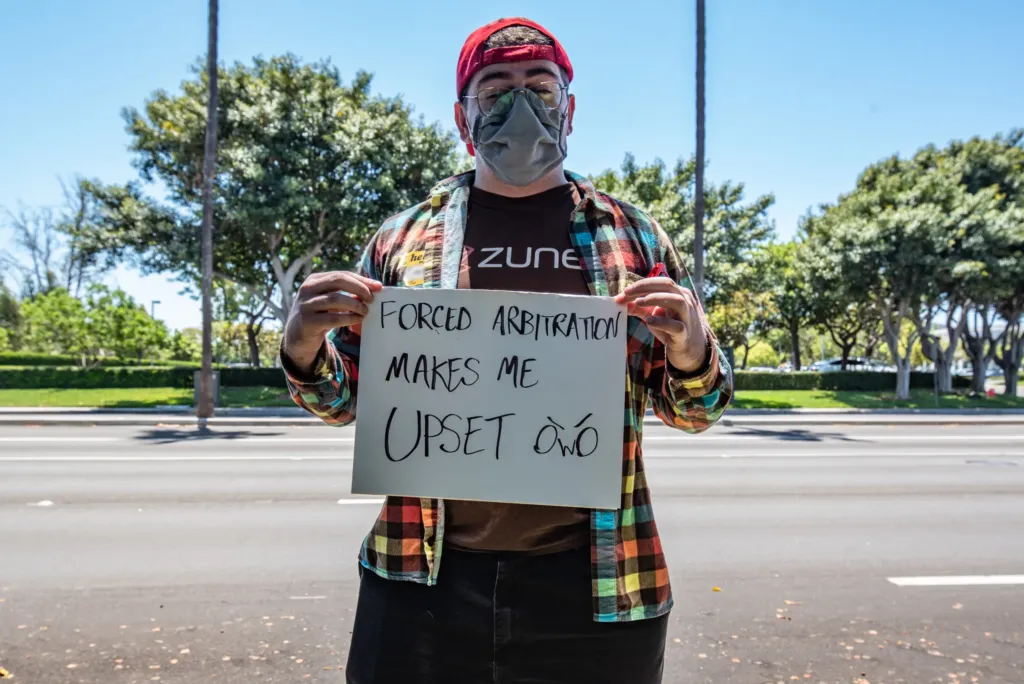 Attendee of the Activision Blizzard walkout