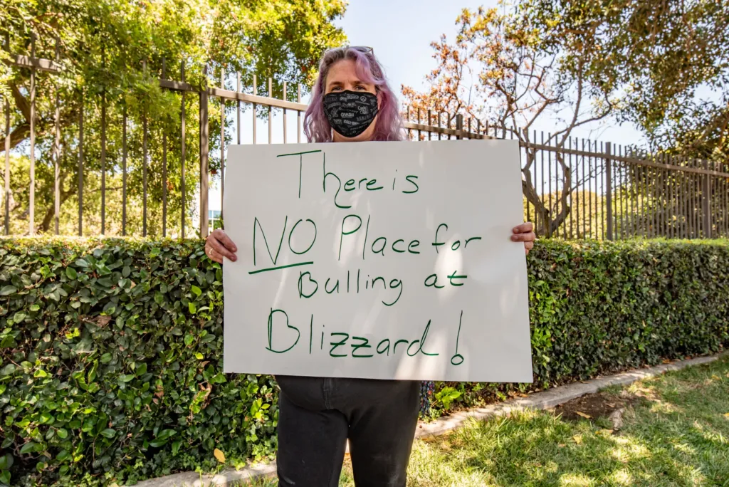 Attendee of the Activision Blizzard walkout