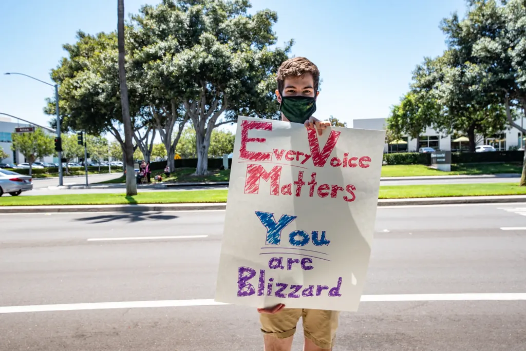 Attendee of the Activision Blizzard walkout