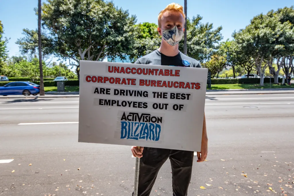 Attendee of the Activision Blizzard walkout