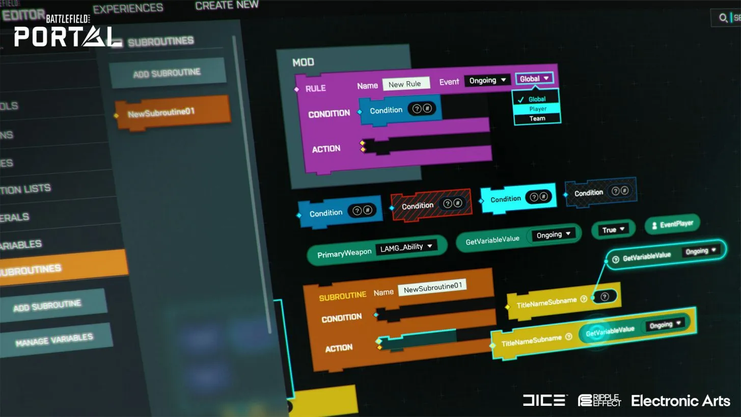 The Logic Editor for Battlefield Portal