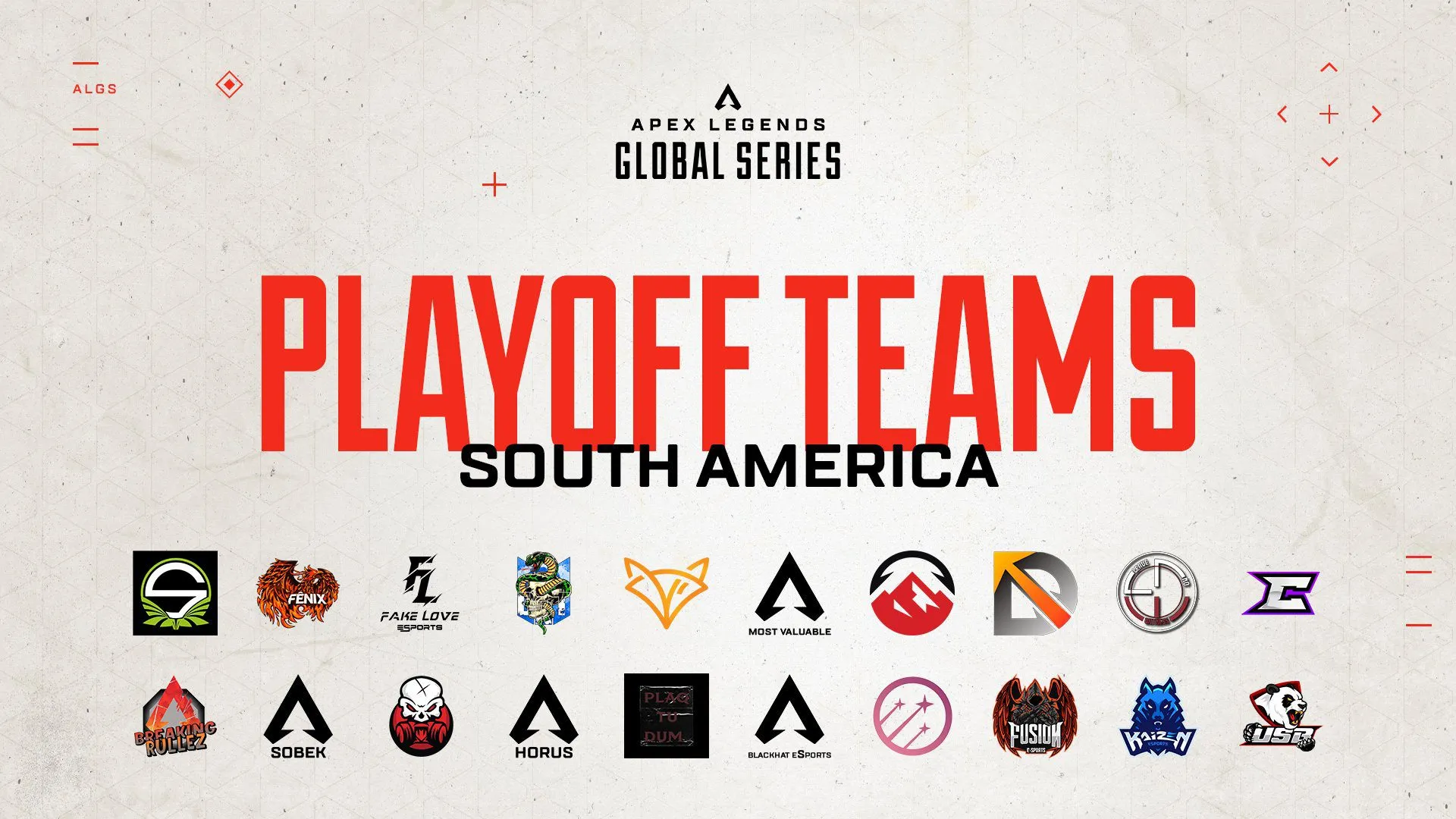 the South American ALGS teams that made it into the Split 1 Playoffs