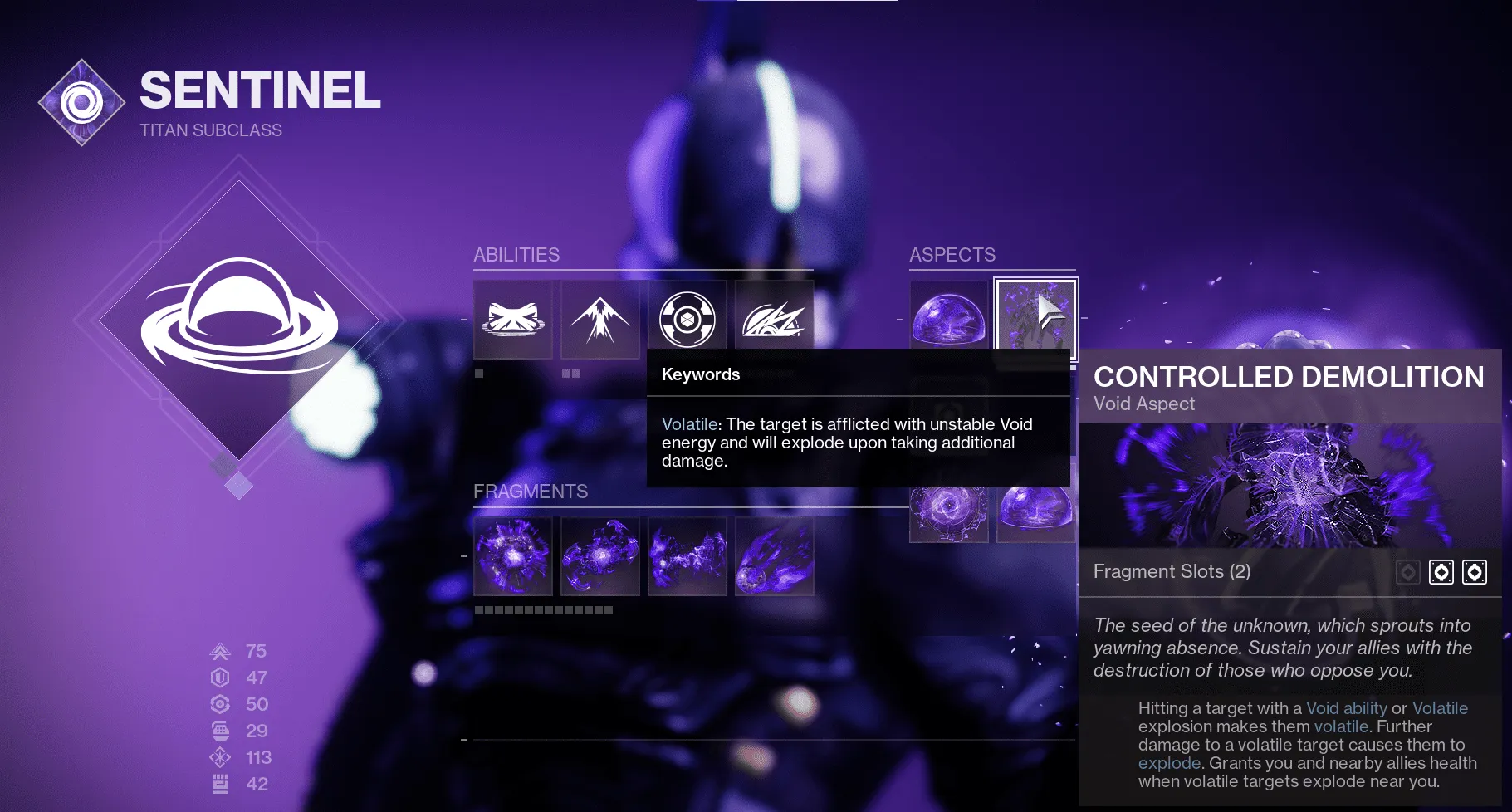 Controlled Demolition gives Void 3.0 Titans another add clear tool to go with Shield Throw and your grenades