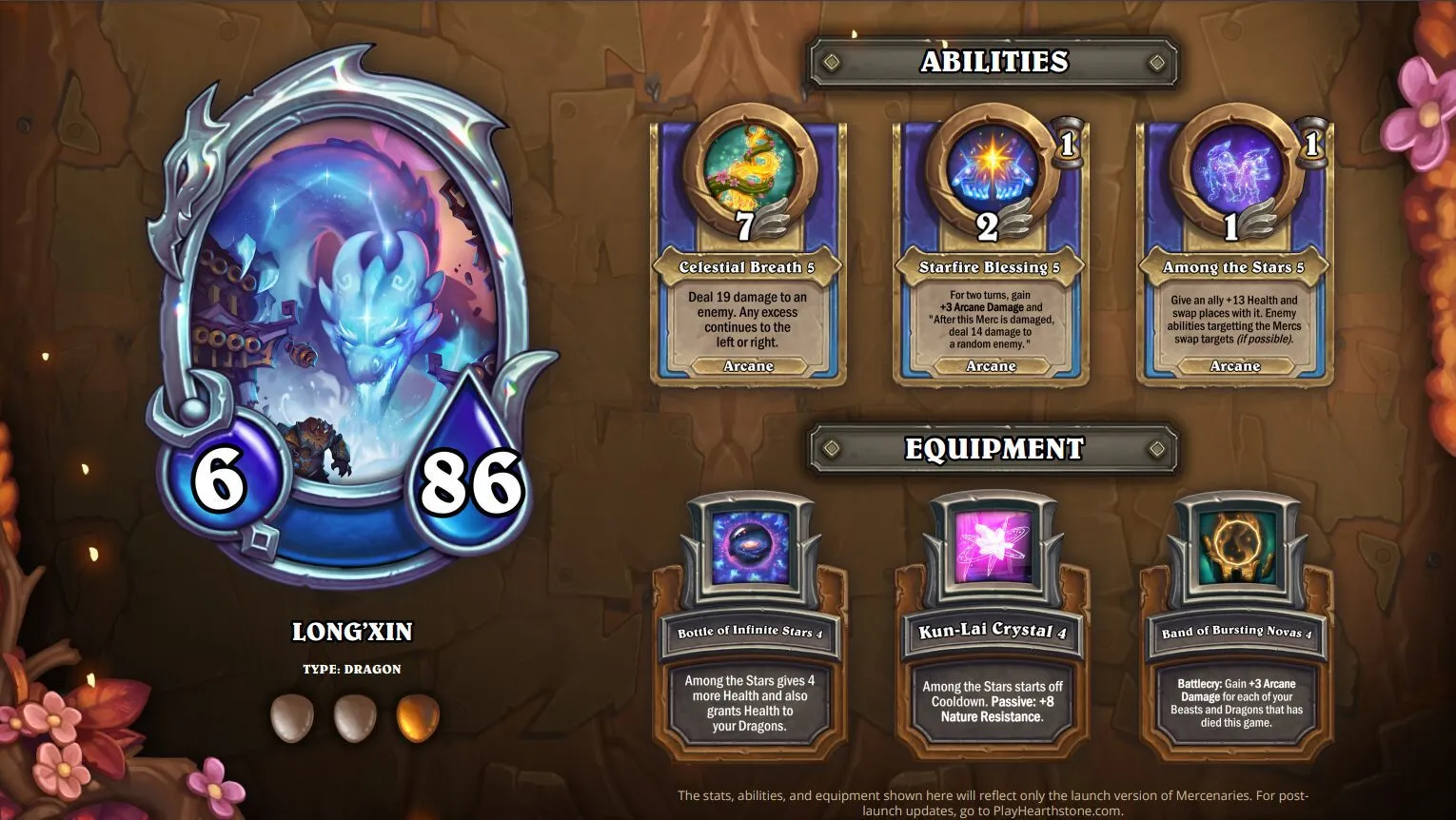 Long’xin in Hearthstone Mercenaries Hearthstone patch 22.4